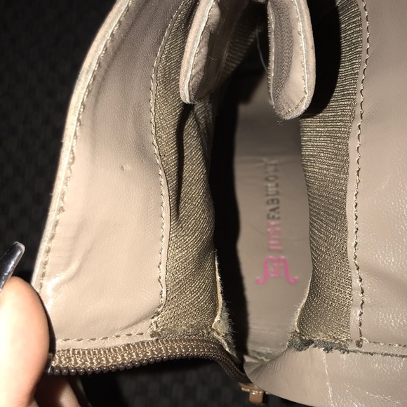 Just Fab Grey Buckled Booties - Picture 3 of 4